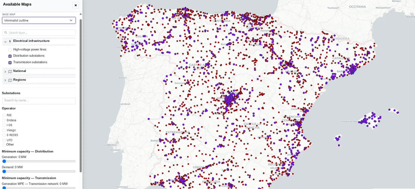 GridMaps · National substation map